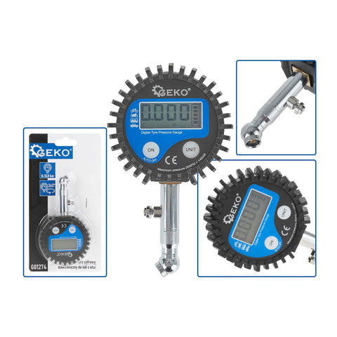 Digitálny manometer na kontrolu tlaku pneumatík GEKO
