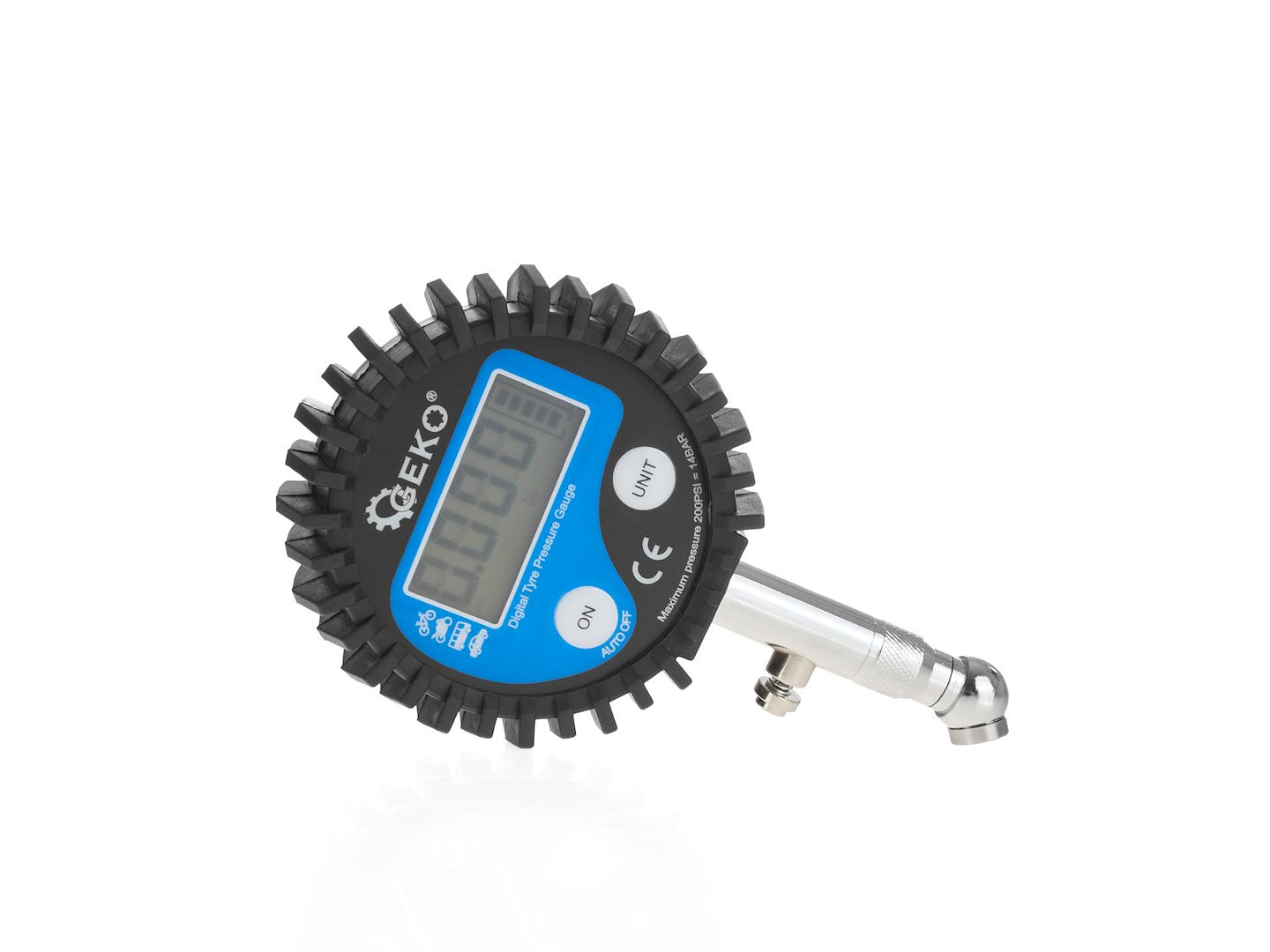 Digitálny manometer na kontrolu tlaku pneumatík GEKO