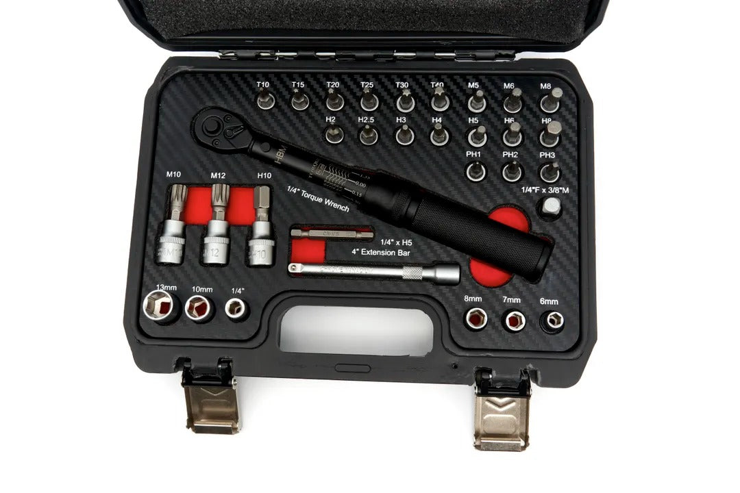 Sada presného momentového kľúča 1/4'' 2-20 nm 32 kusov hbm