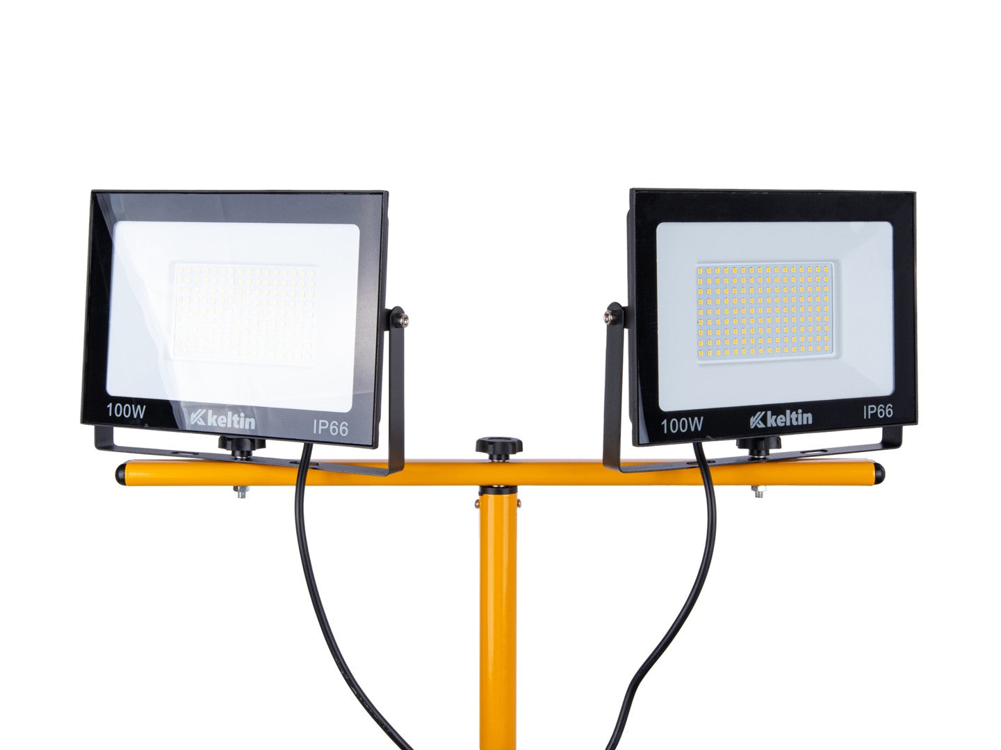 LED pracovná lampa 2 × 100W, 6500K, s nastaviteľným statívom