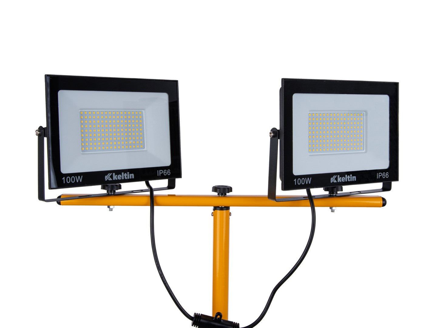 LED pracovná lampa 2 × 100W, 6500K, s nastaviteľným statívom