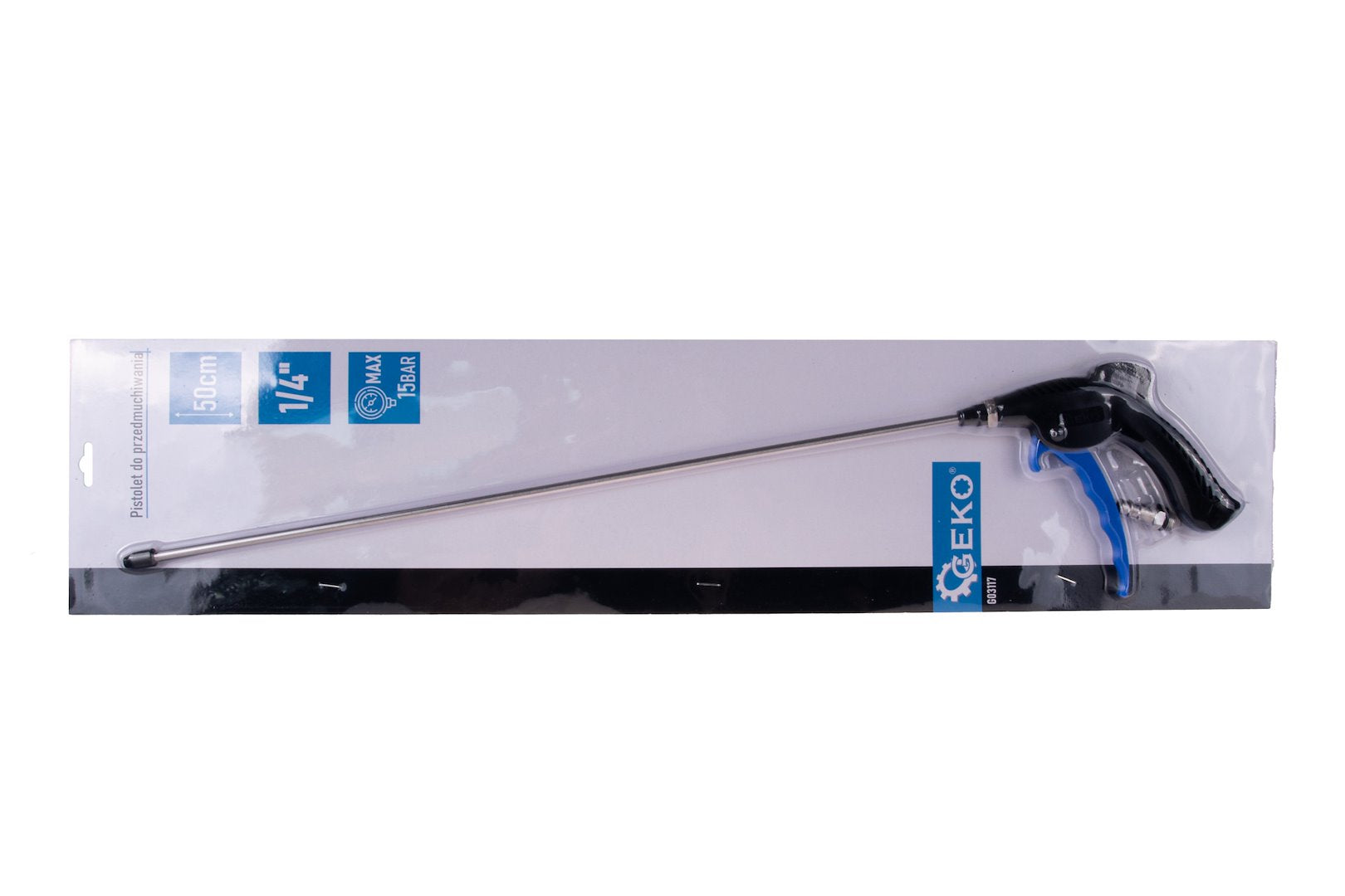 Ofukovacia pištoľ s tryskou - dýzou 50cm a rýchlospojkou 1/4'' Geko