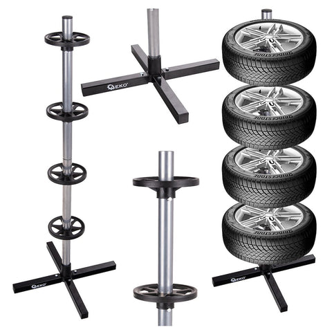 Stojan na skladovanie súpravy 4 automobilových pneumatík GEKO
