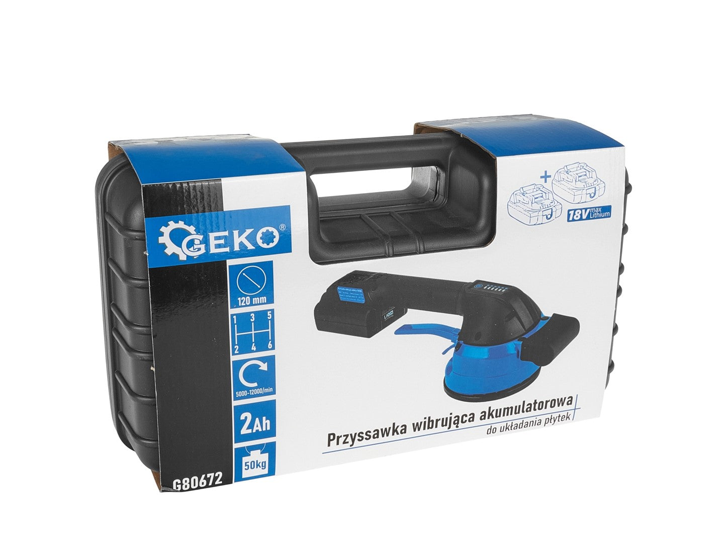 Vibračná prísavka s akumulátorom na vyrovnávanie dlaždíc