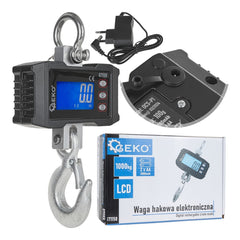 Digitálna žeriavová závesná váha s diaľkovým ovládačom 1000kg Geko