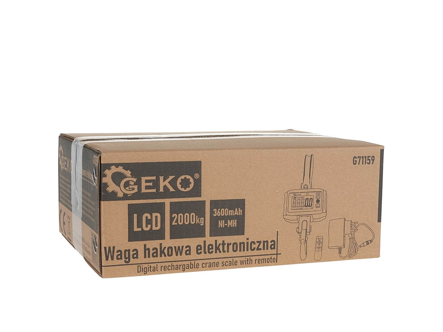 Digitálna žeriavová závesná váha s diaľkovým ovládačom 2000kg Geko