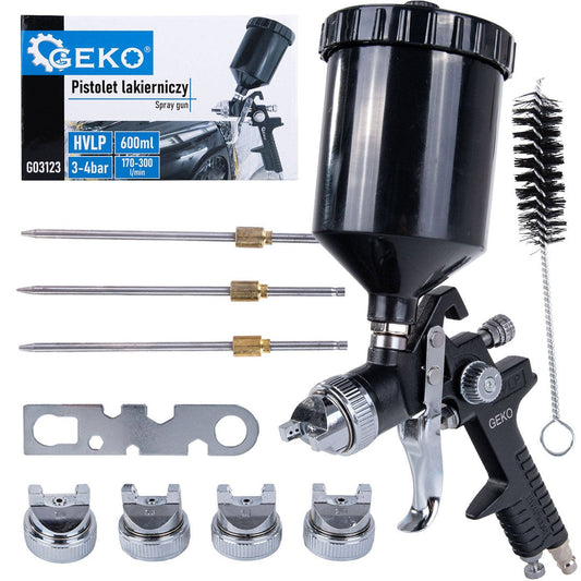 Striekacia pištoľ HVLP so 4 tryskami 1,3 / 1,4 / 1,7 / 2,0