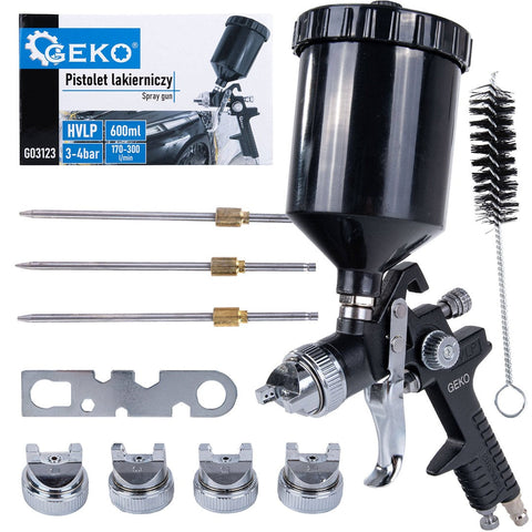 Striekacia pištoľ HVLP so 4 tryskami 1,3 / 1,4 / 1,7 / 2,0