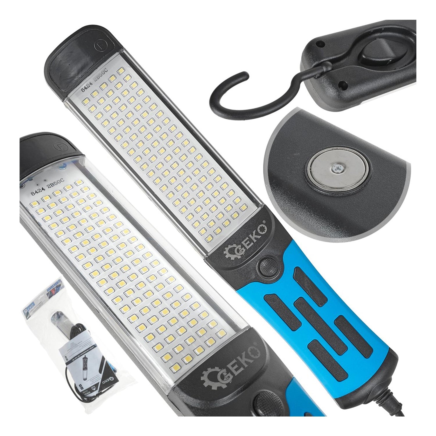 LED pracovná lampa 220V, 15W, s napájacím káblom 5m Geko