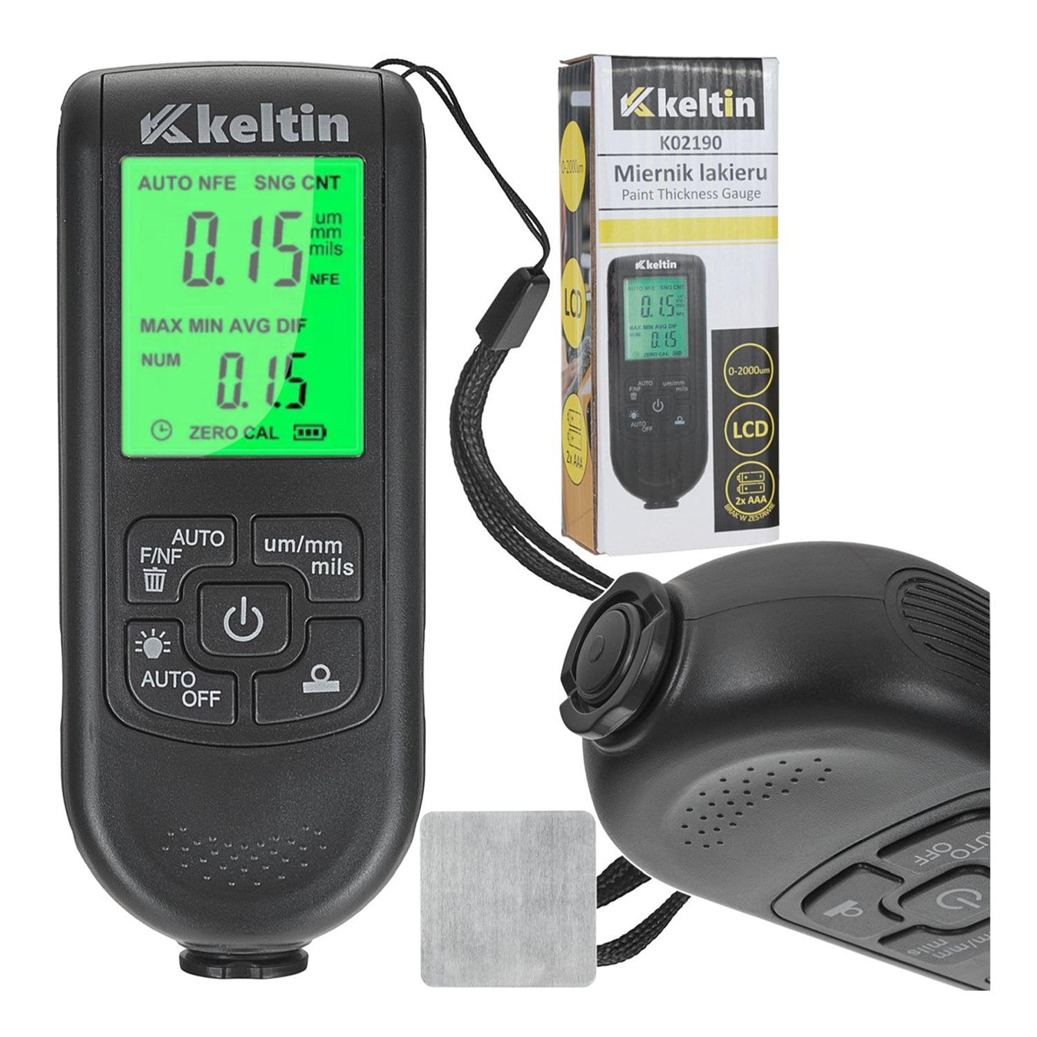 Tester na meranie hrúbky vrstvy laku auta keltin