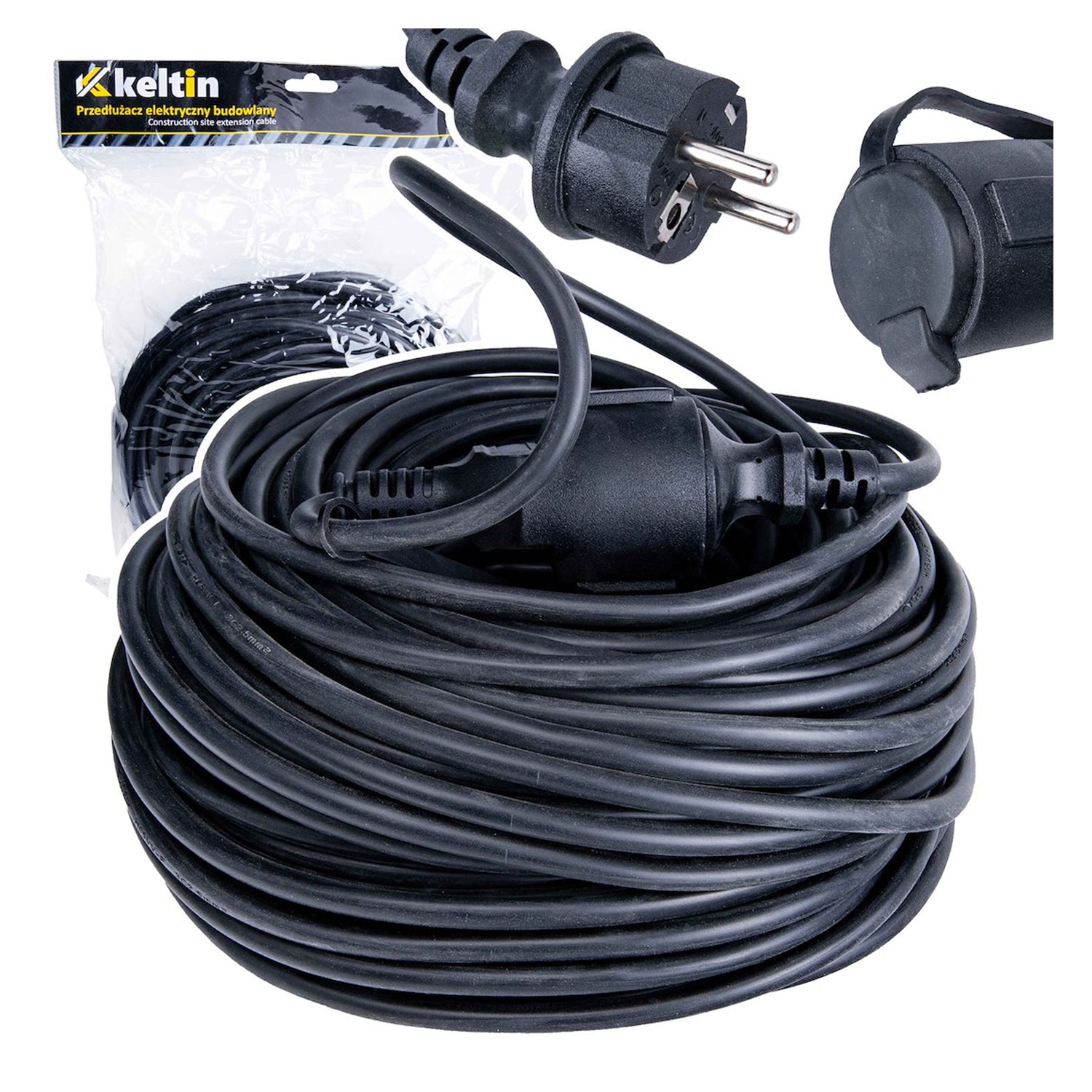 Predlžovací kábel 3 x 2,5 mm2, 40m, IP44