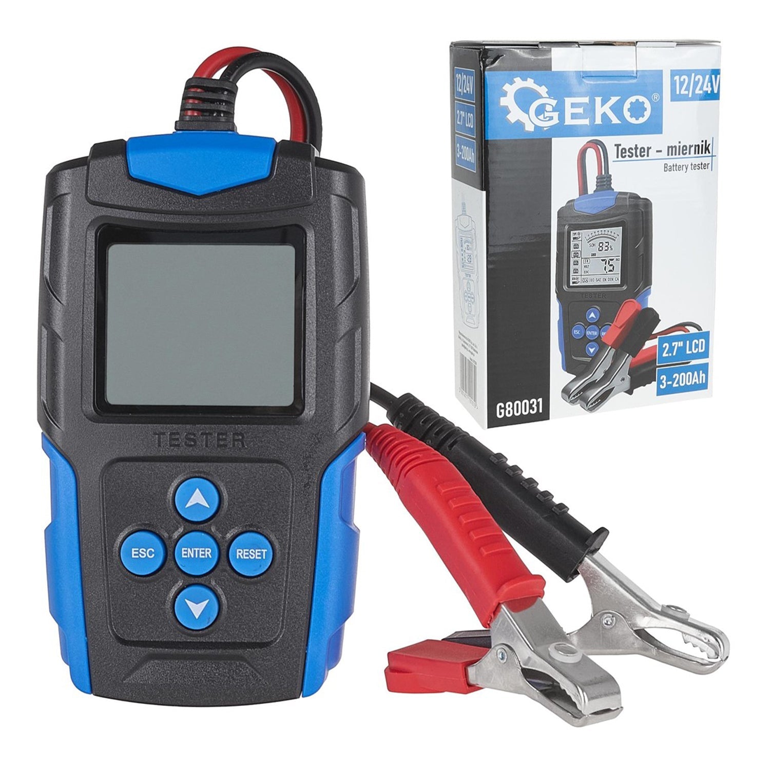 Tester batérie s LCD displejom 12/24V 3Ah - 200Ah