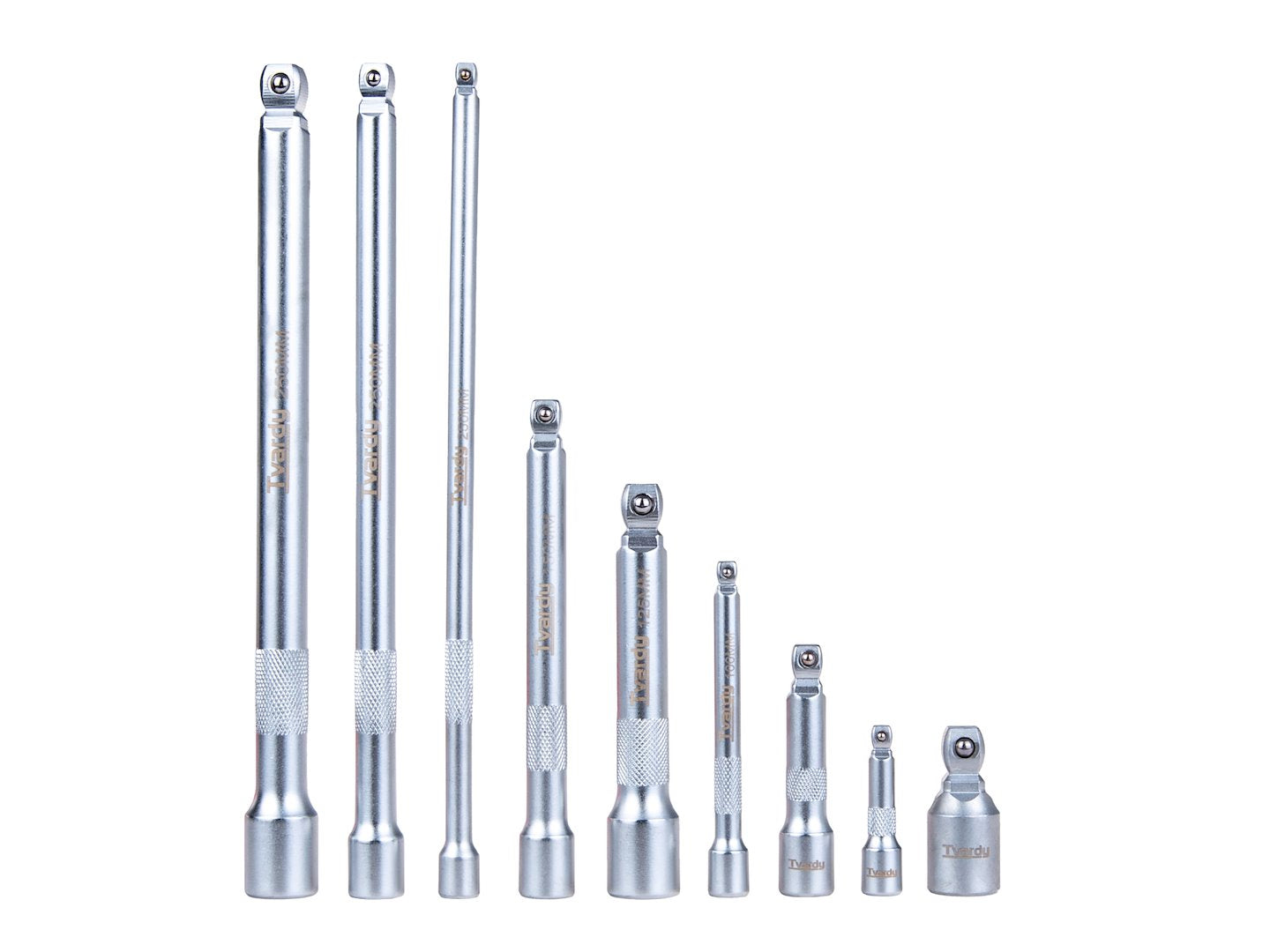 Sada 9 kĺbových predĺžení 1/4'' 3/8'' 1/2'' Cr-V