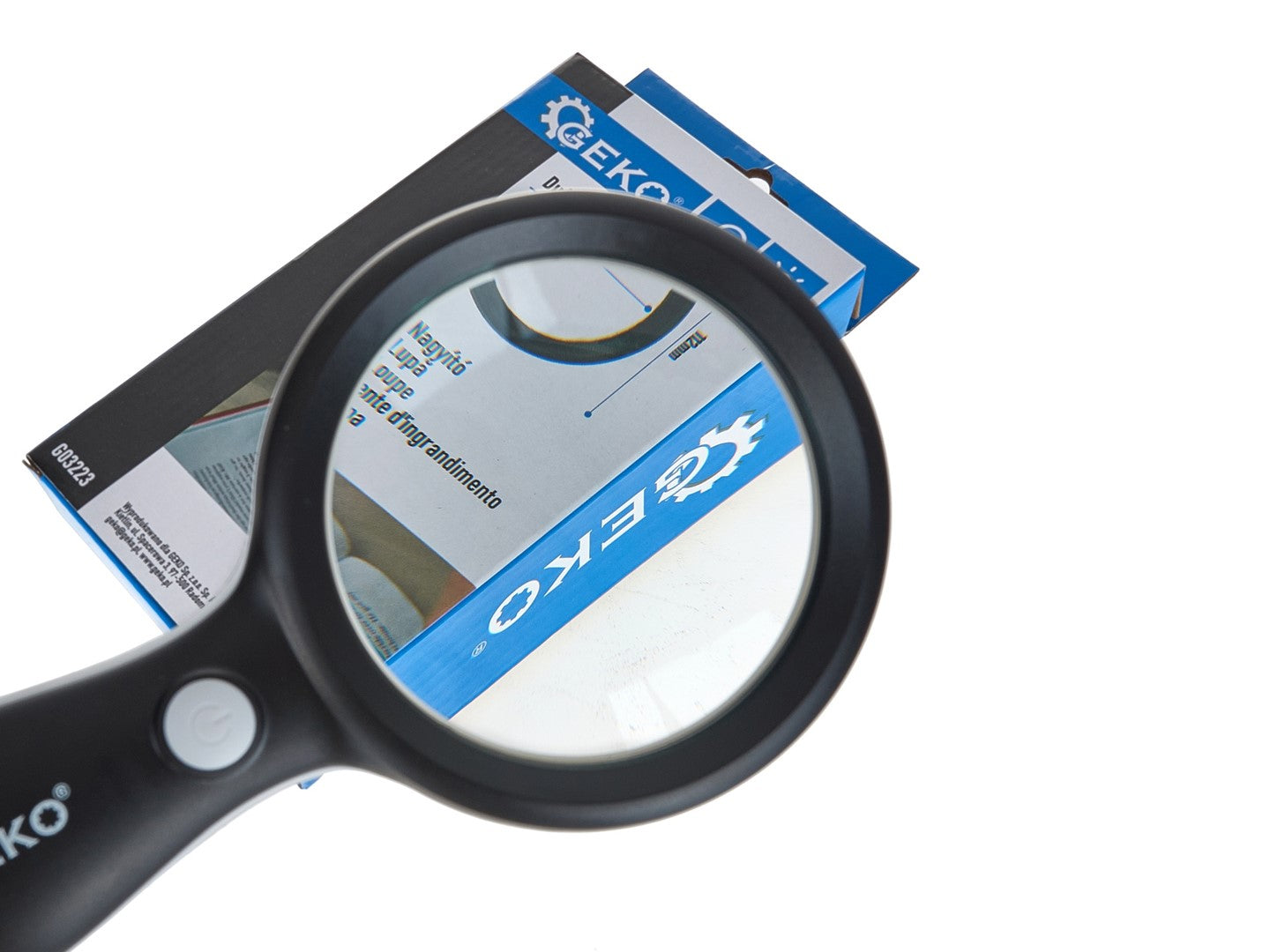 Lupa s LED svetlom 10 × 88mm Geko