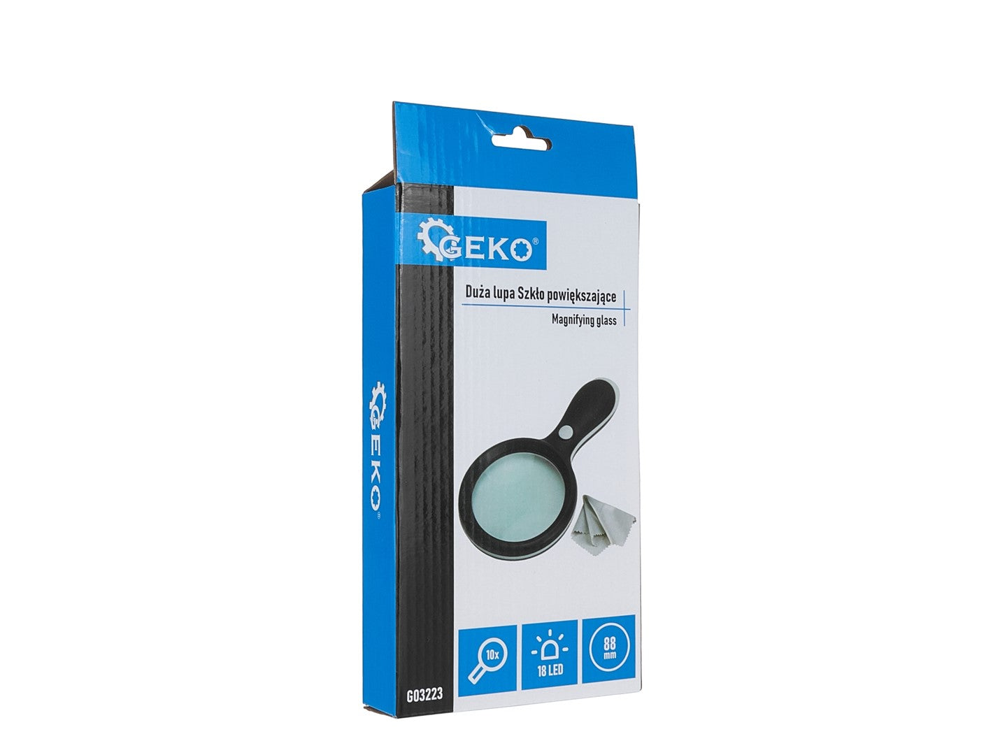 Lupa s LED svetlom 10 × 88mm Geko