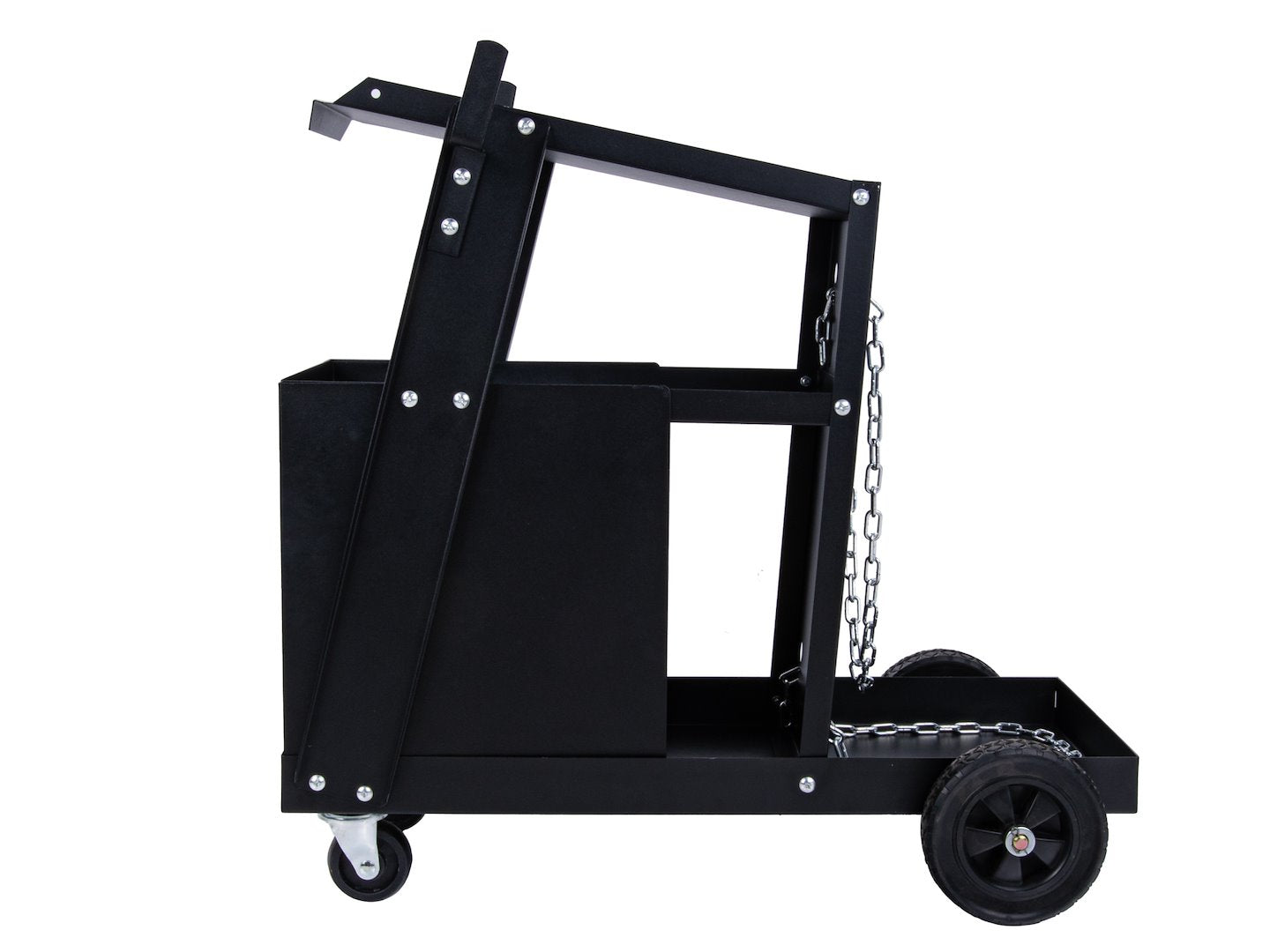 Vozík na zvárací prístroj s rukoväťou a 4 zásuvkami