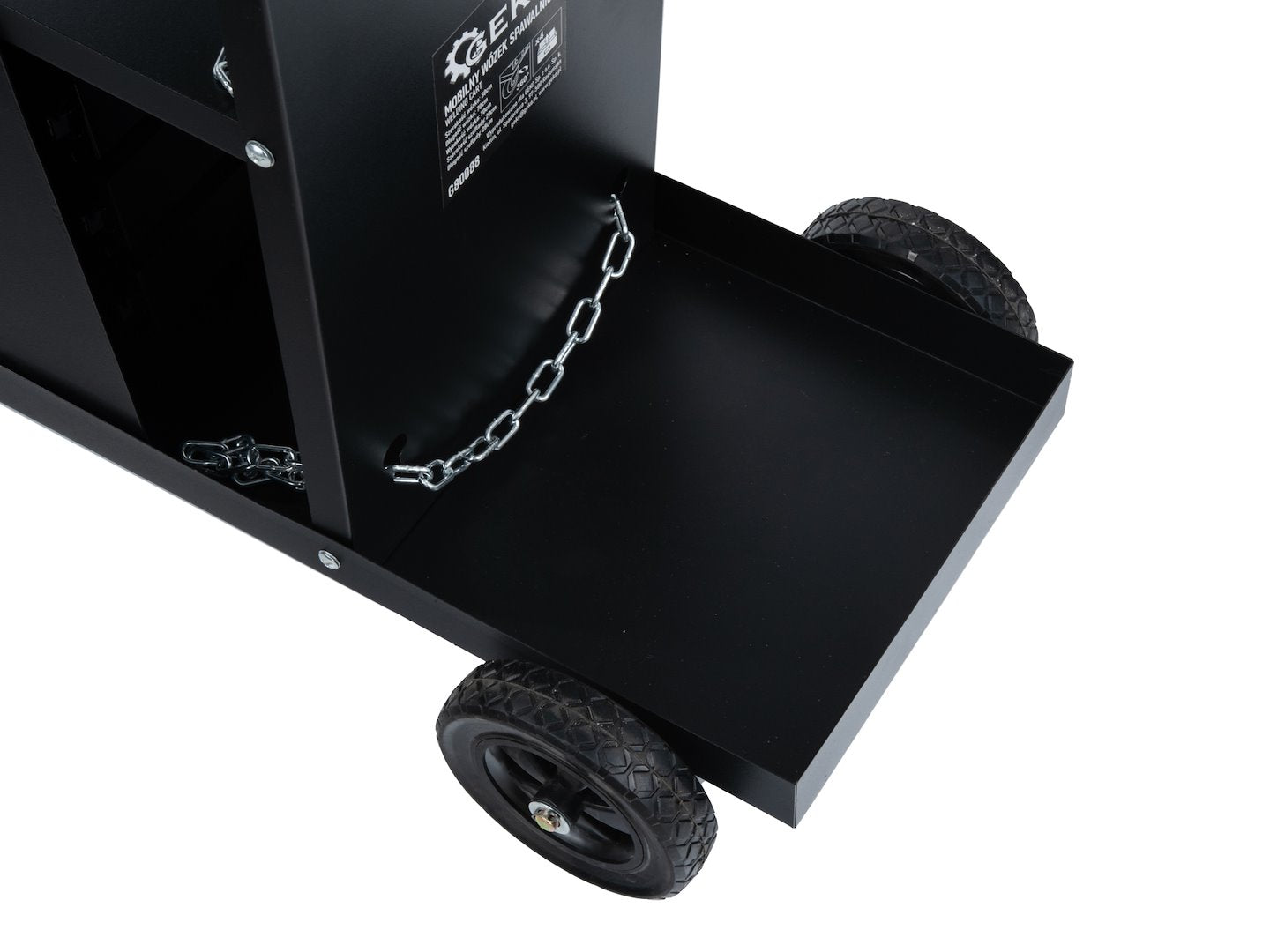 Vozík na zvárací prístroj s rukoväťou a 4 zásuvkami