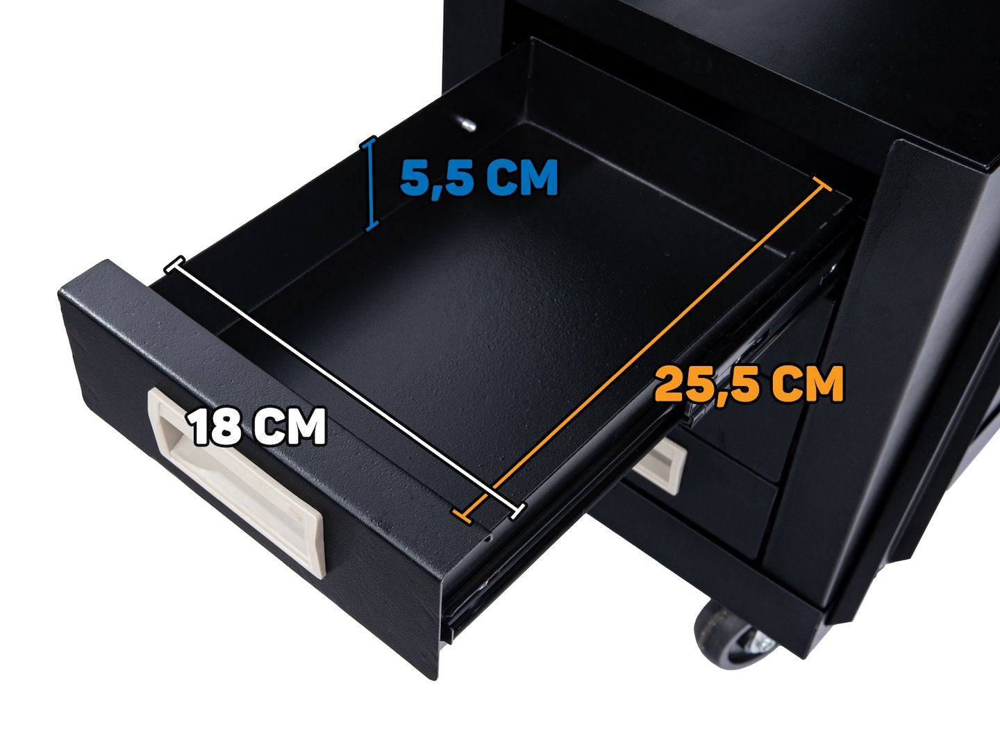 Vozík na zvárací prístroj s rukoväťou a 4 zásuvkami