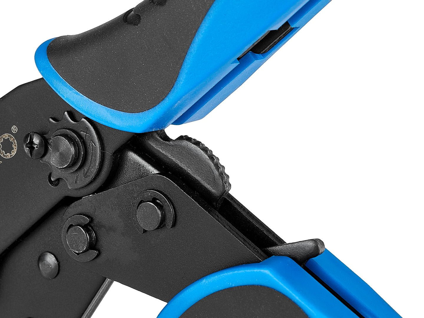 Kliešte na krimpovanie koncoviek a spojok s 5 vymeniteľnými hlavami GEKO