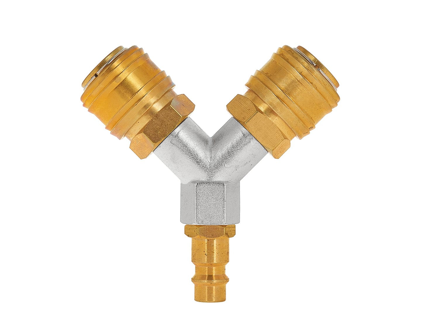 Rozvádzač vzduchu s 2 výstupmi a rýchlospojkami 1/4''