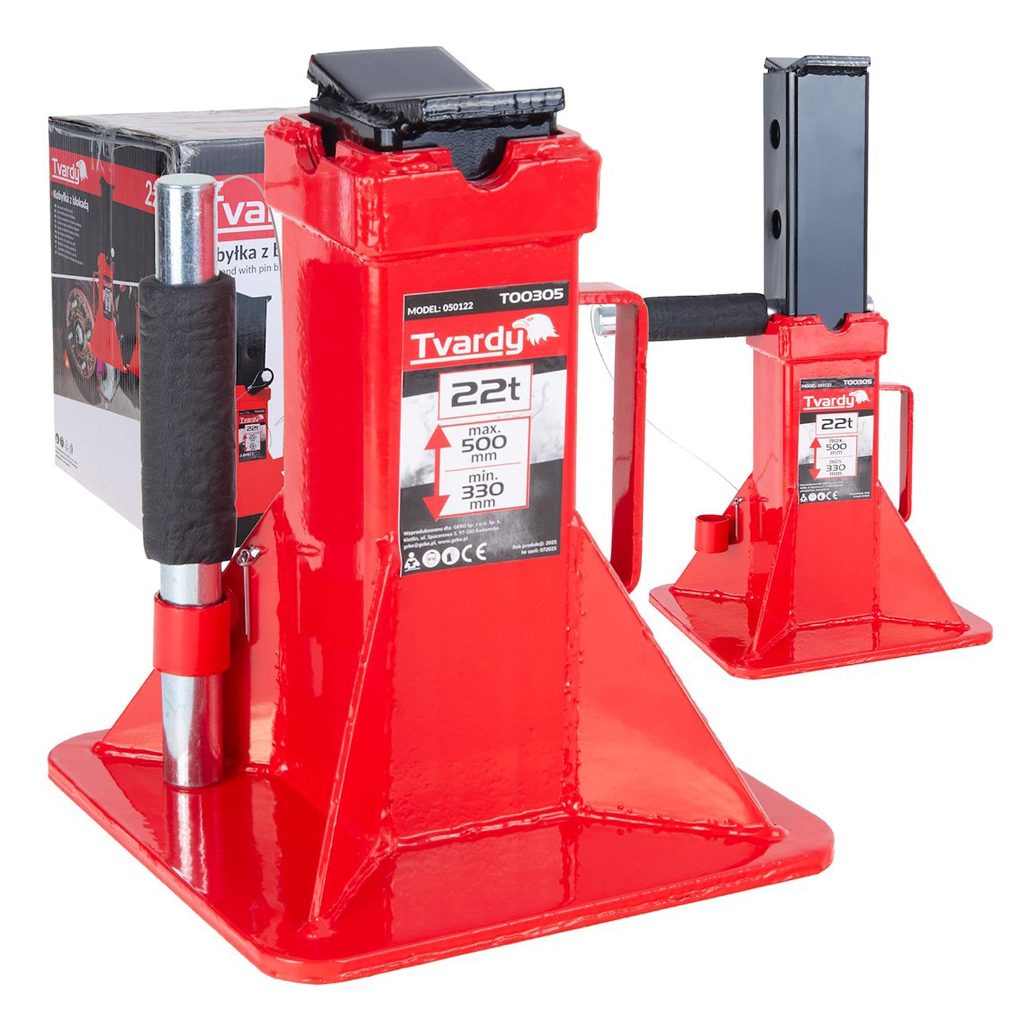 Stojan - koza so zosilnenou konštrukciou a zaisťovacím čapom 22t, nastaviteľný 330 - 500mm