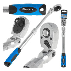 Račňa 1/2''s nastaviteľnou teleskopickou rukoväťou 370 - 510mm a kĺbovou hlavicou 72T Cr-V