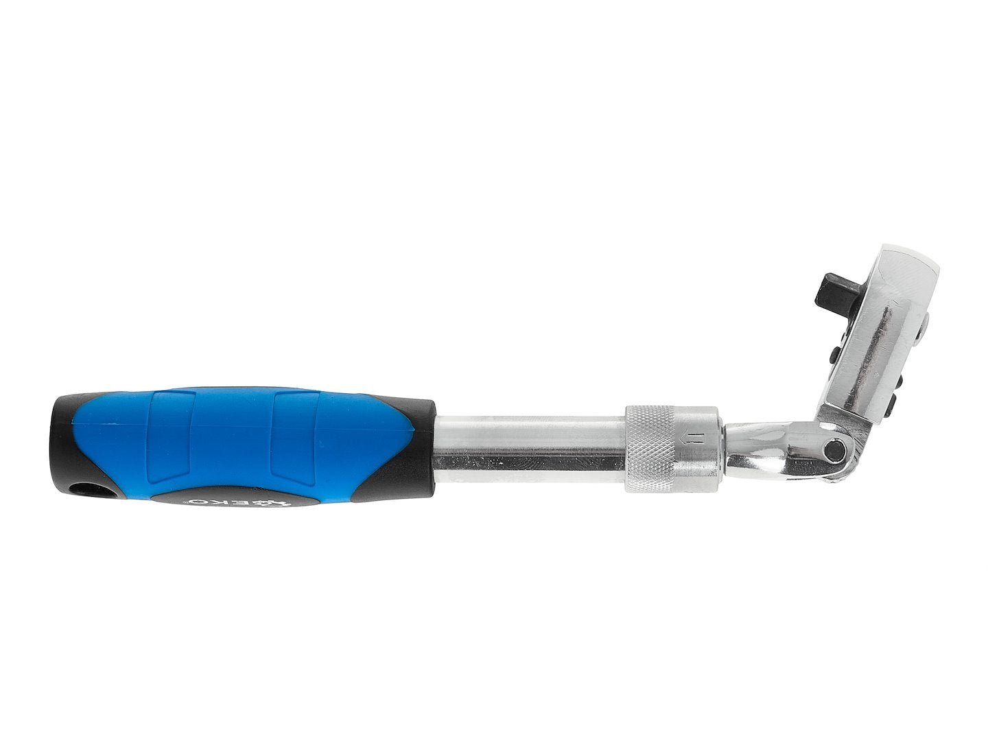 Račňa 1/4'' s nastaviteľnou teleskopickou rukoväťou 210 - 278mm a kĺbovou hlaicou 72T Cr-V