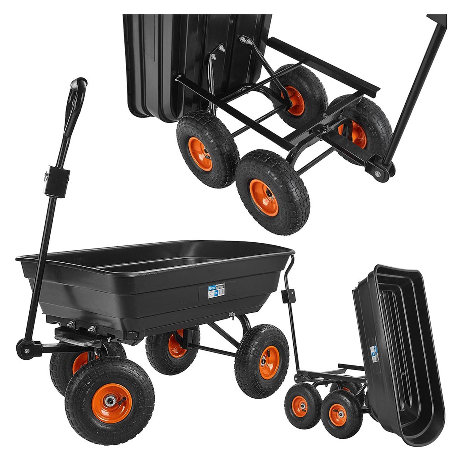 Vyklápací záhradný vozík, 75kg, Geko