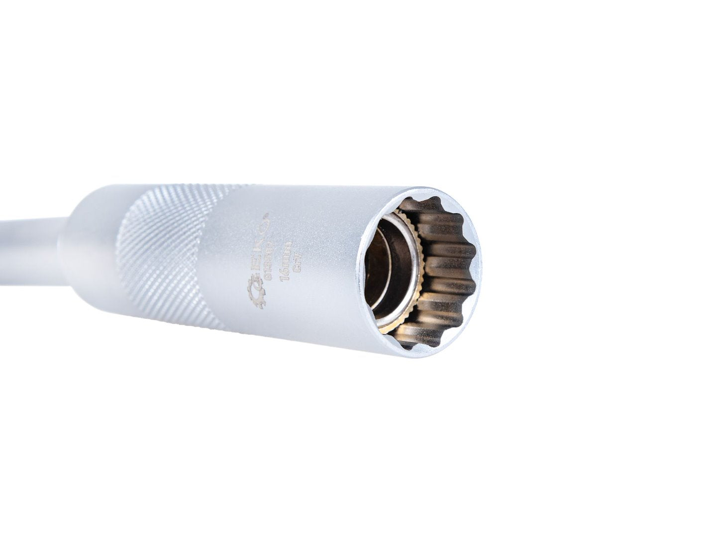 Nástrčná hlavica - kľúč na sviečky 16mm, 3/8'', 310mm, s kardanovým kĺbom, tenkostenná, CrV, Geko