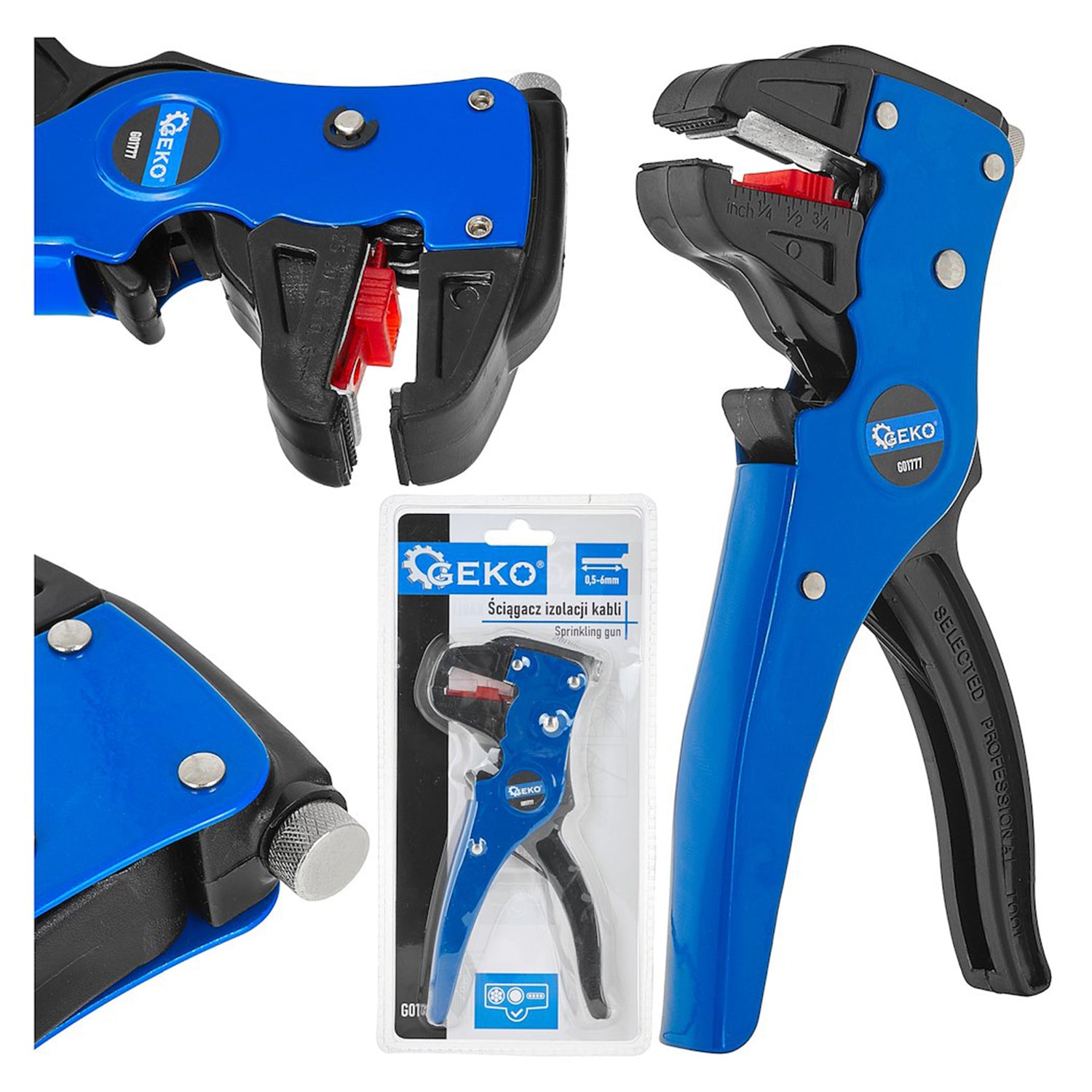 Automatické odizolovacie kliešte na káble 0,5 - 6mm2, Geko
