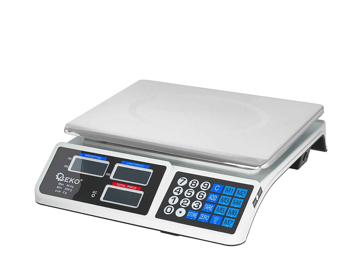 Digitálna stolná váha s LCD displejom, obchodná, 40kg, Geko