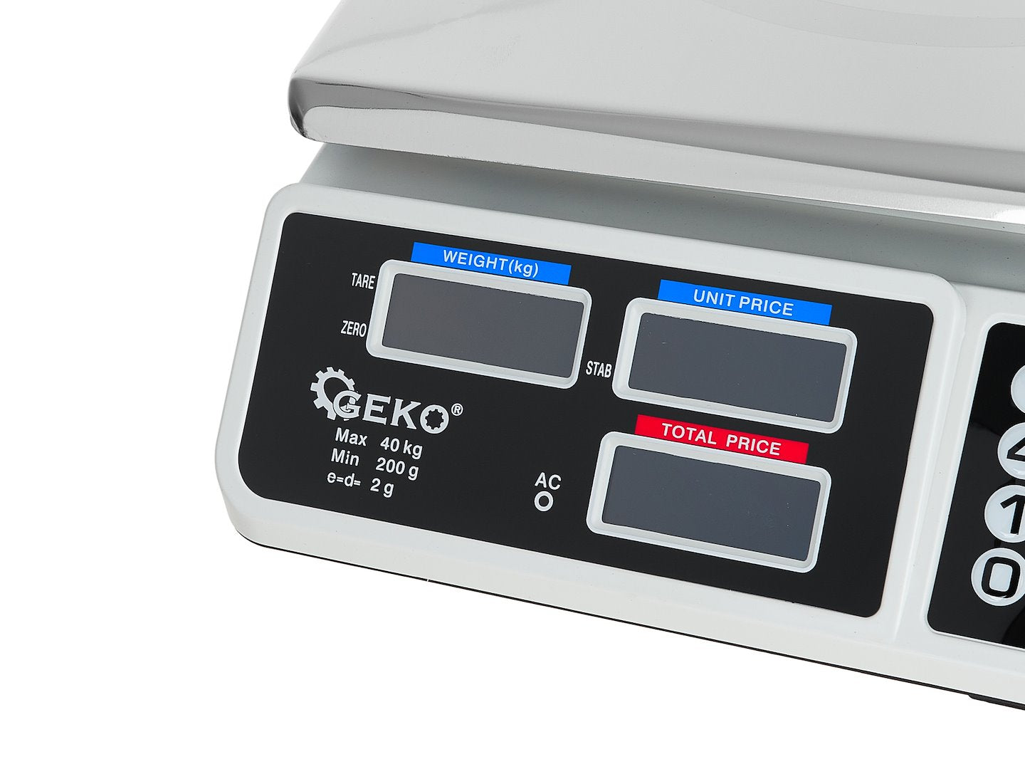 Digitálna stolná váha s LCD displejom, obchodná, 40kg, Geko