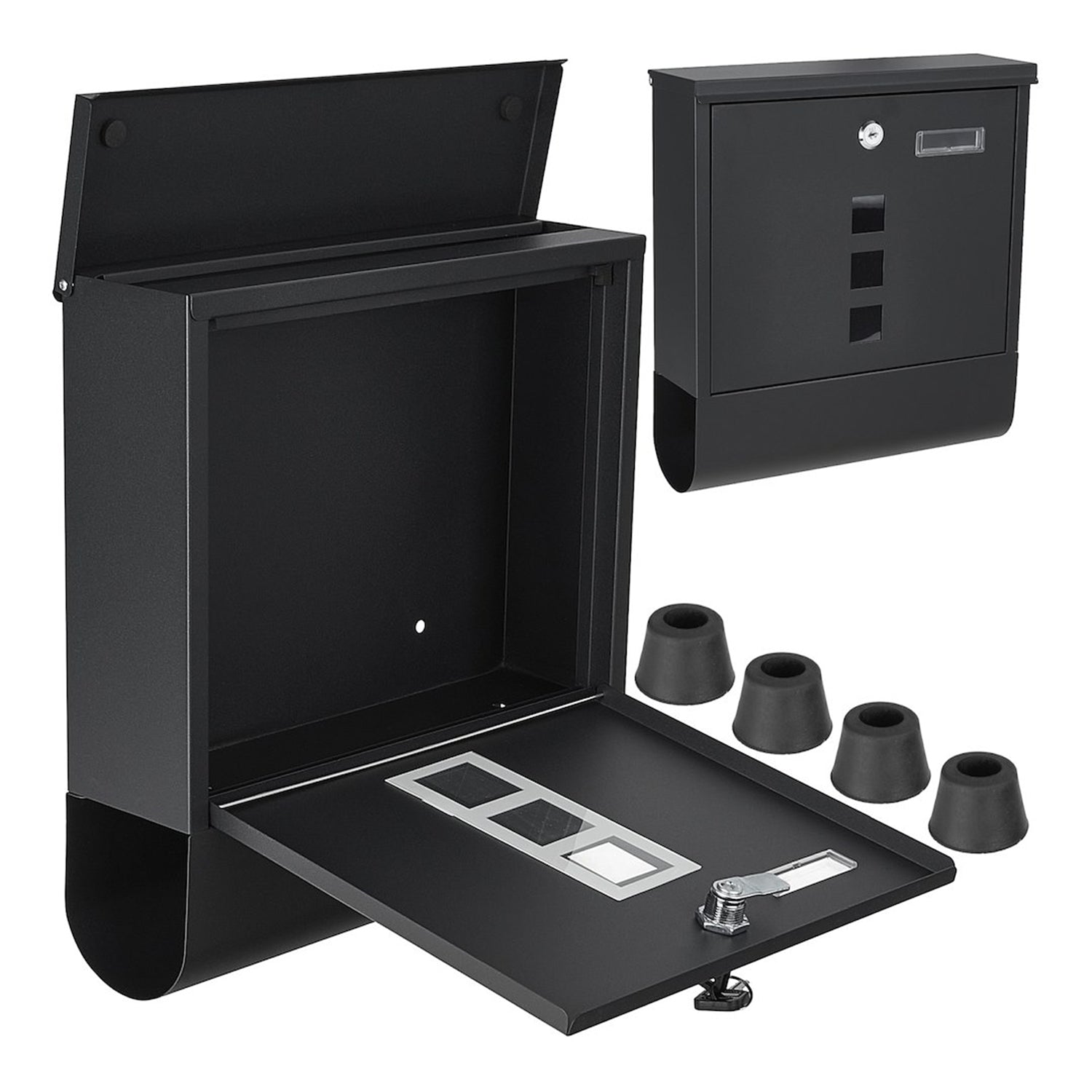 Poštová schránka 34 x 30,7 x 10cm, čierna