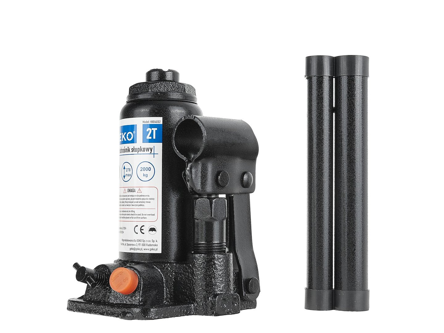 Hydraulický fľašový zdvihák 2t Geko