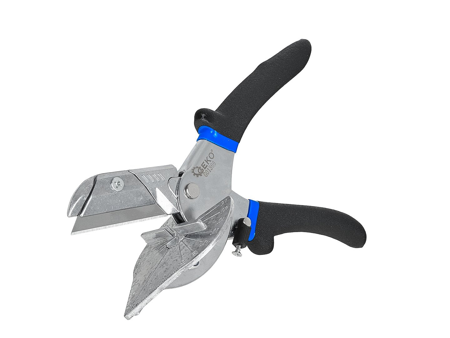 Nožnice s nastaviteľným uhlom rezu 45 - 135°na PVC profily a tesnenia, 220mm, Geko