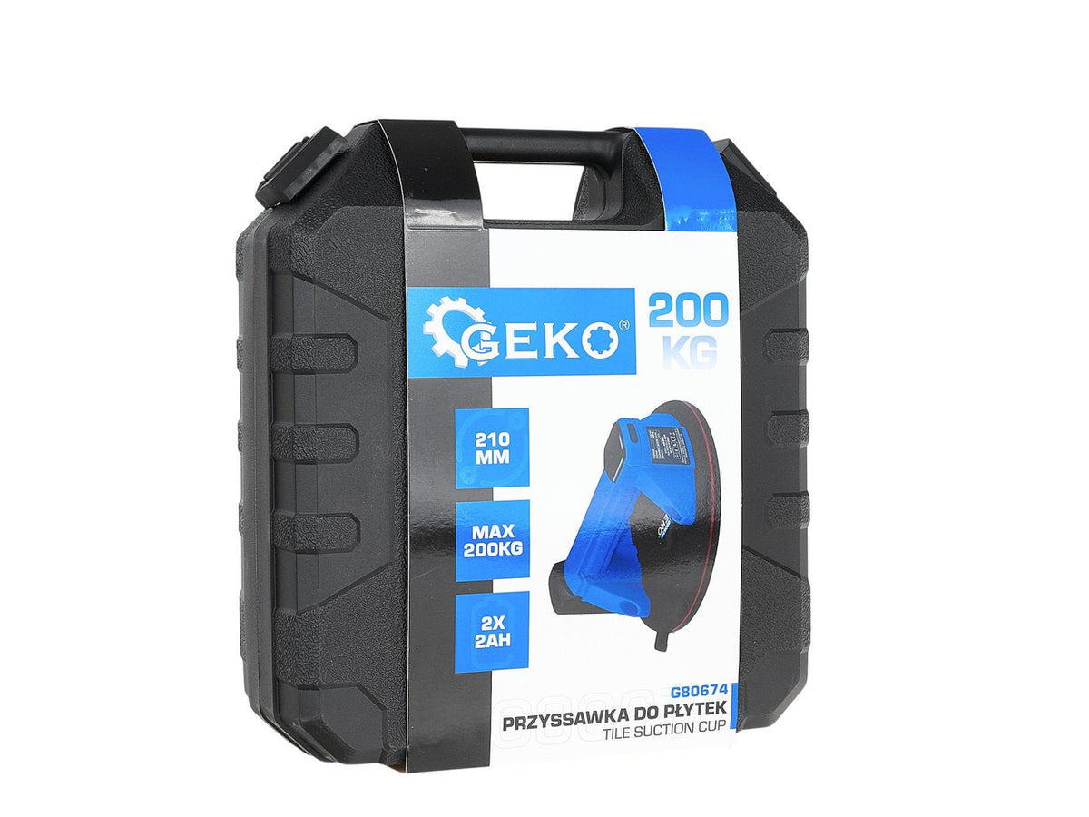 Akumulátorová prísavka 210mm 3,7V, 4.0Ah, 200kg Geko