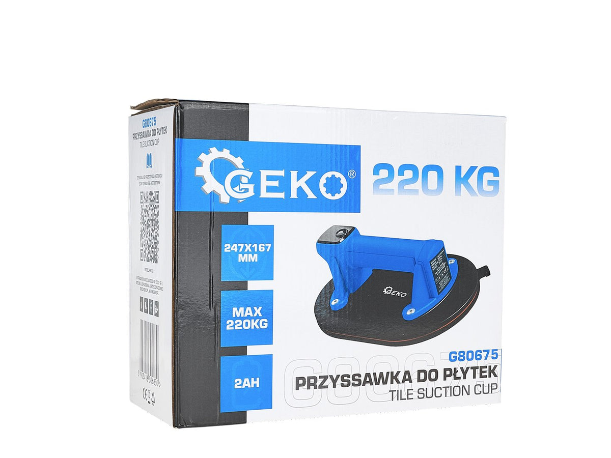 Akumulátorová prísavka 247x167mm 3,7V 2,0Ah 220kg Geko