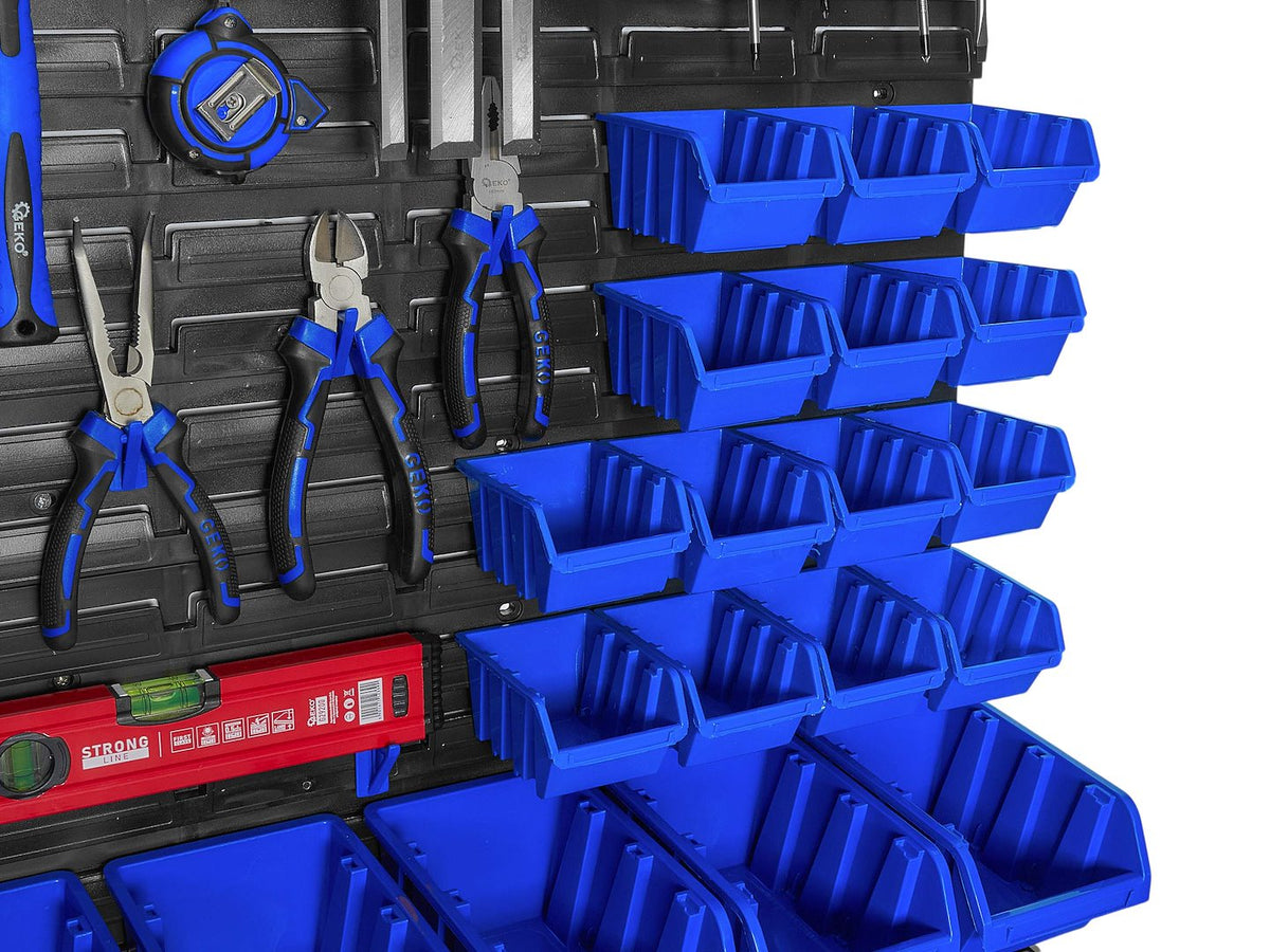 Nástenný organizér na náradie s úložnými boxmi 1152x780mm, 78ks Geko