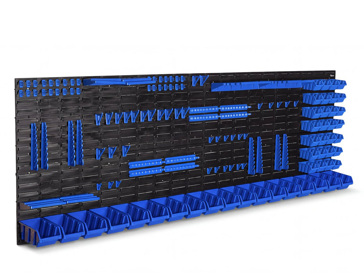 Nástenný organizér na náradie s úložnými boxami 2304x780mm, 140ks, Geko