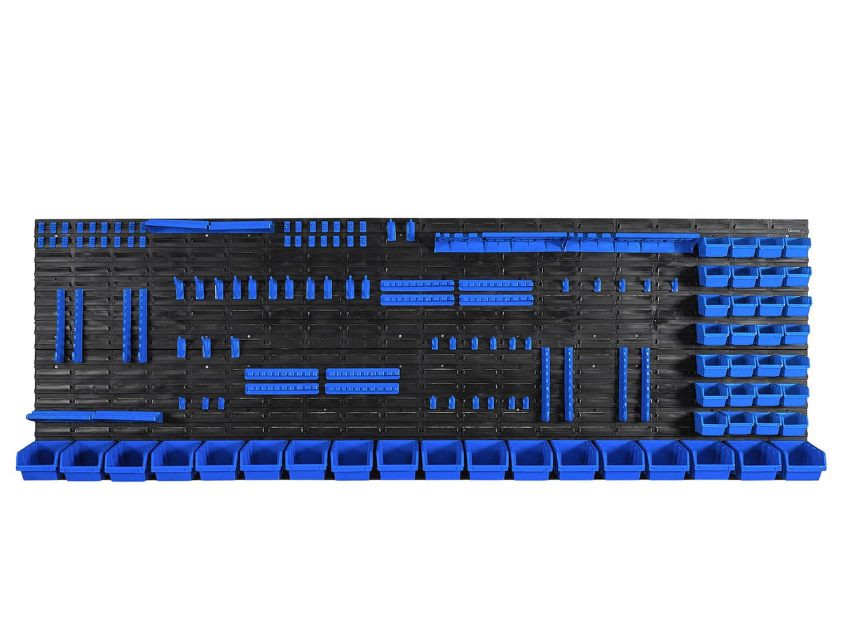 Nástenný organizér na náradie s úložnými boxami 2304x780mm, 140ks, Geko