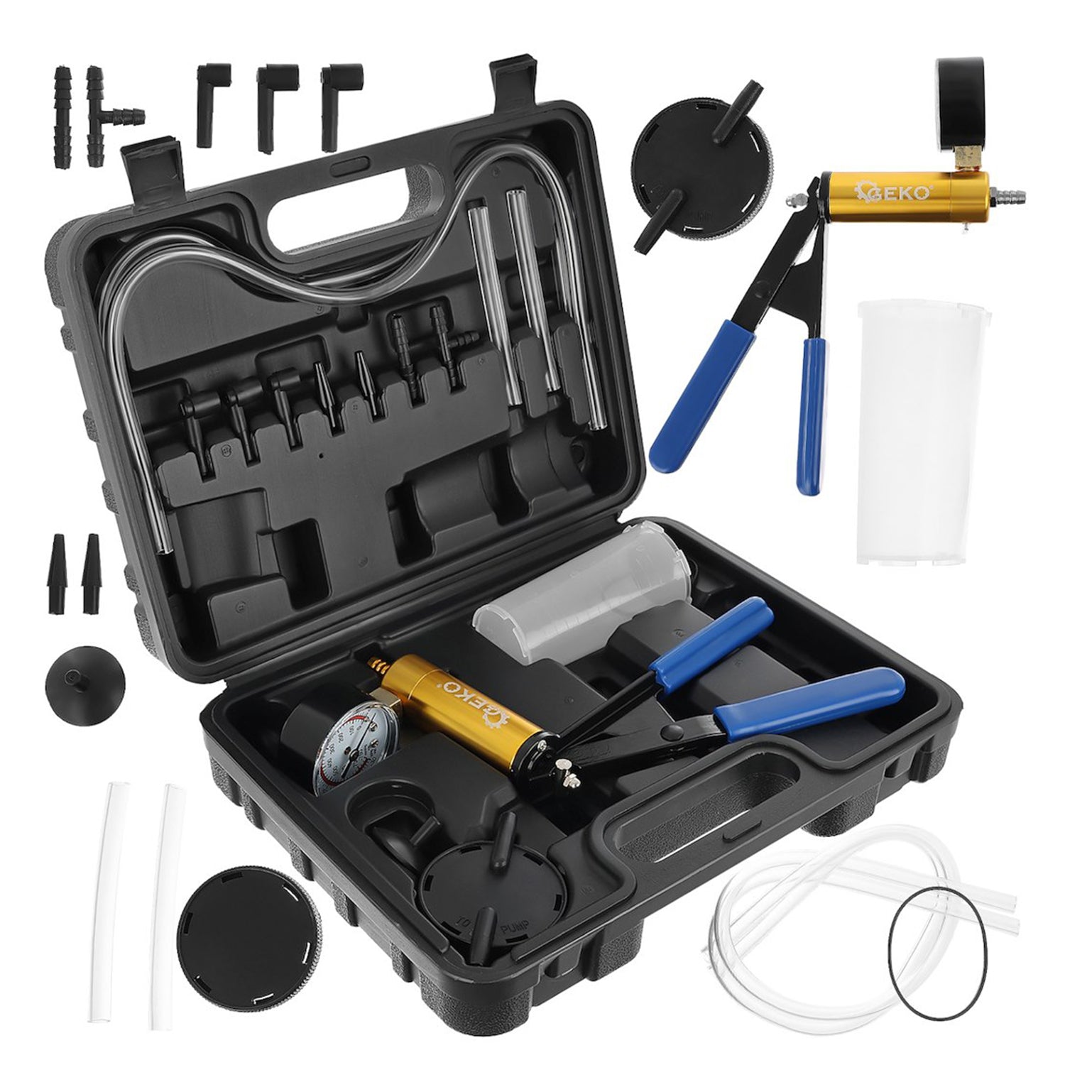 Zariadenie na odvzdušňovanie brzdovej kvapaliny s podtlakom