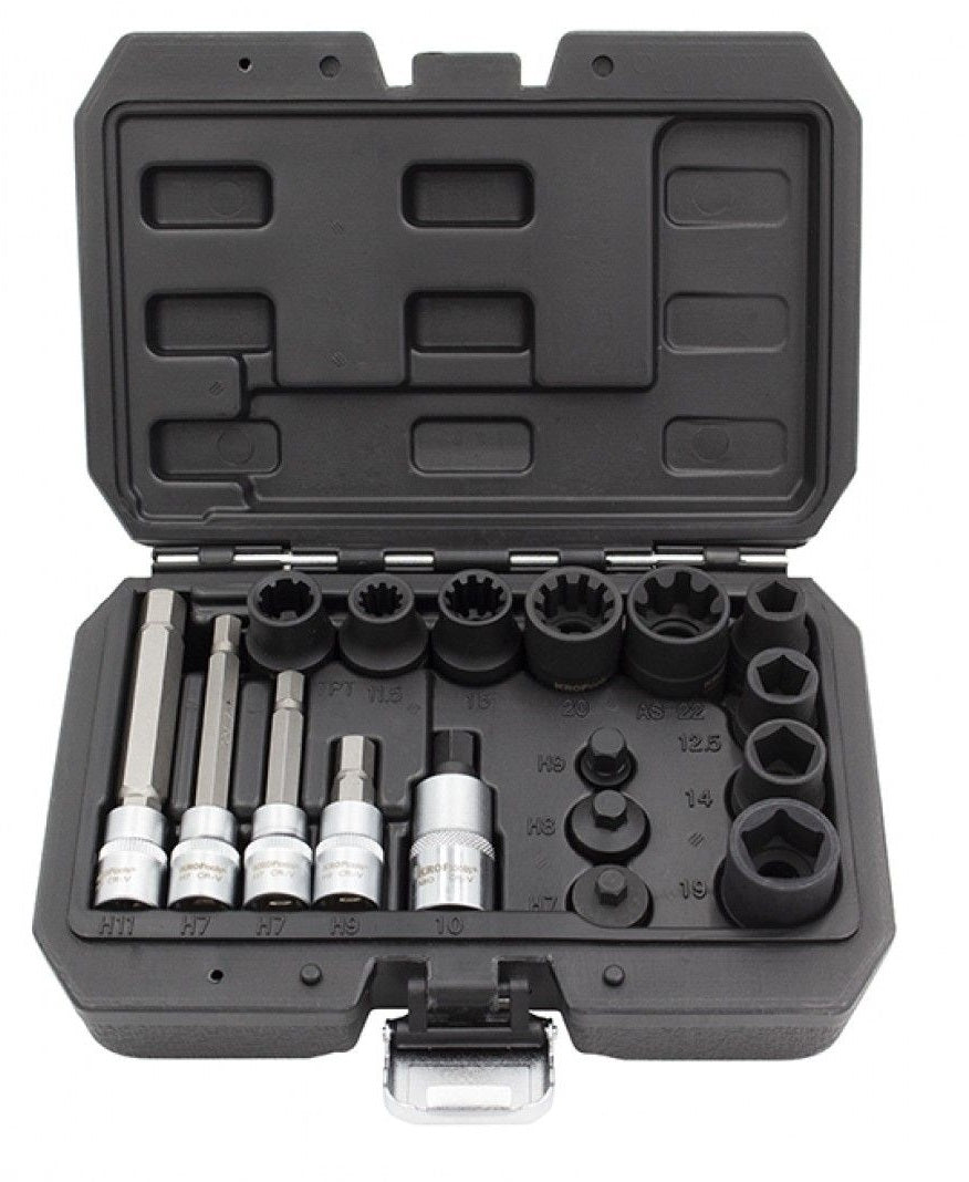 Sada špeciálnych nadstavcov - nástrčných hlavíc na brzdové strmene, 17ks