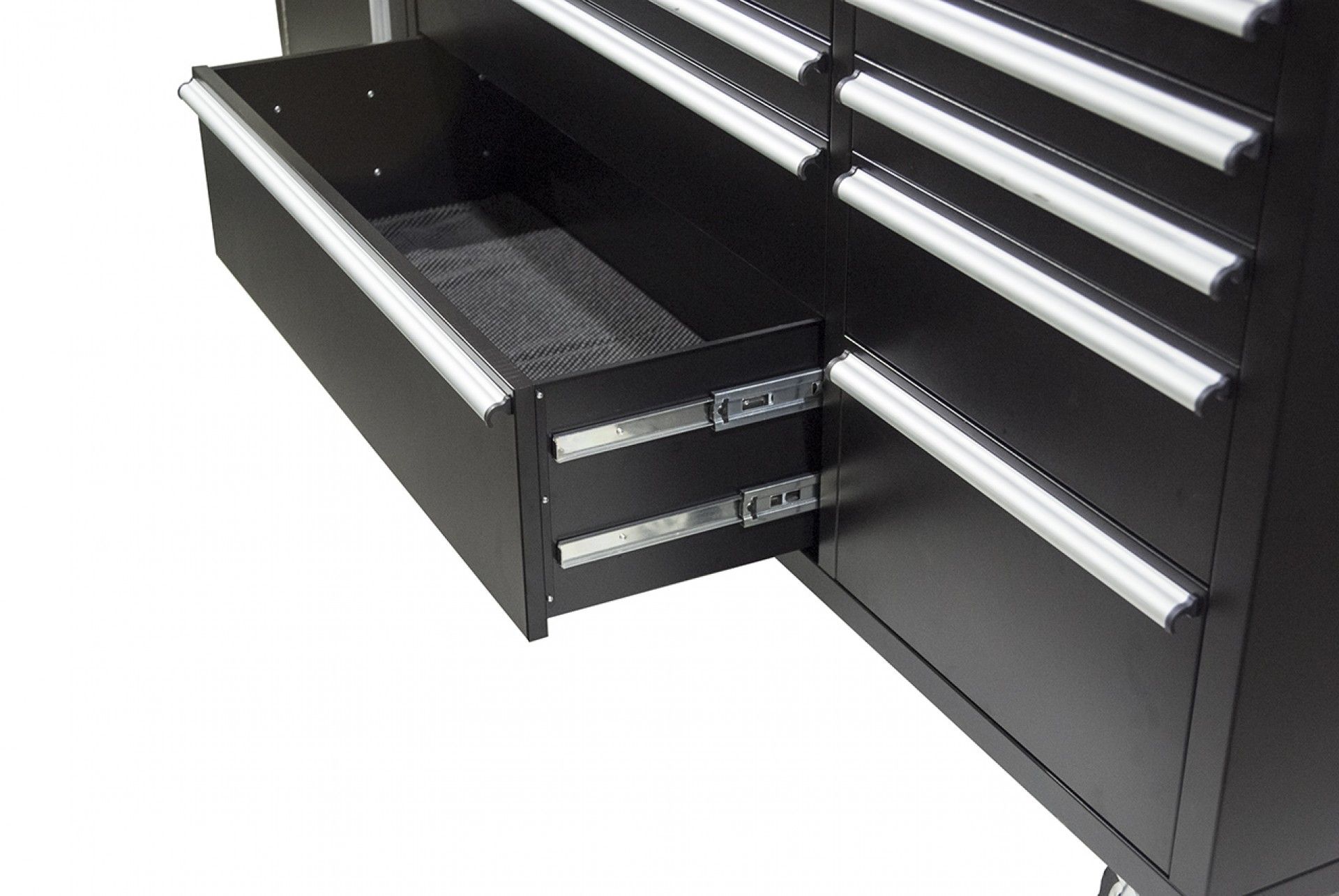 Dielenský pracovný stôl s panelom, 10 zásuviek, drevená pracovná doska 213cm, Kroftools Profesional Portugalsko