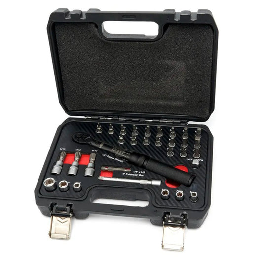 Presný momentový kľúč s príslušenstvom, 1/4'', 2 - 20Nm, 32ks HBM