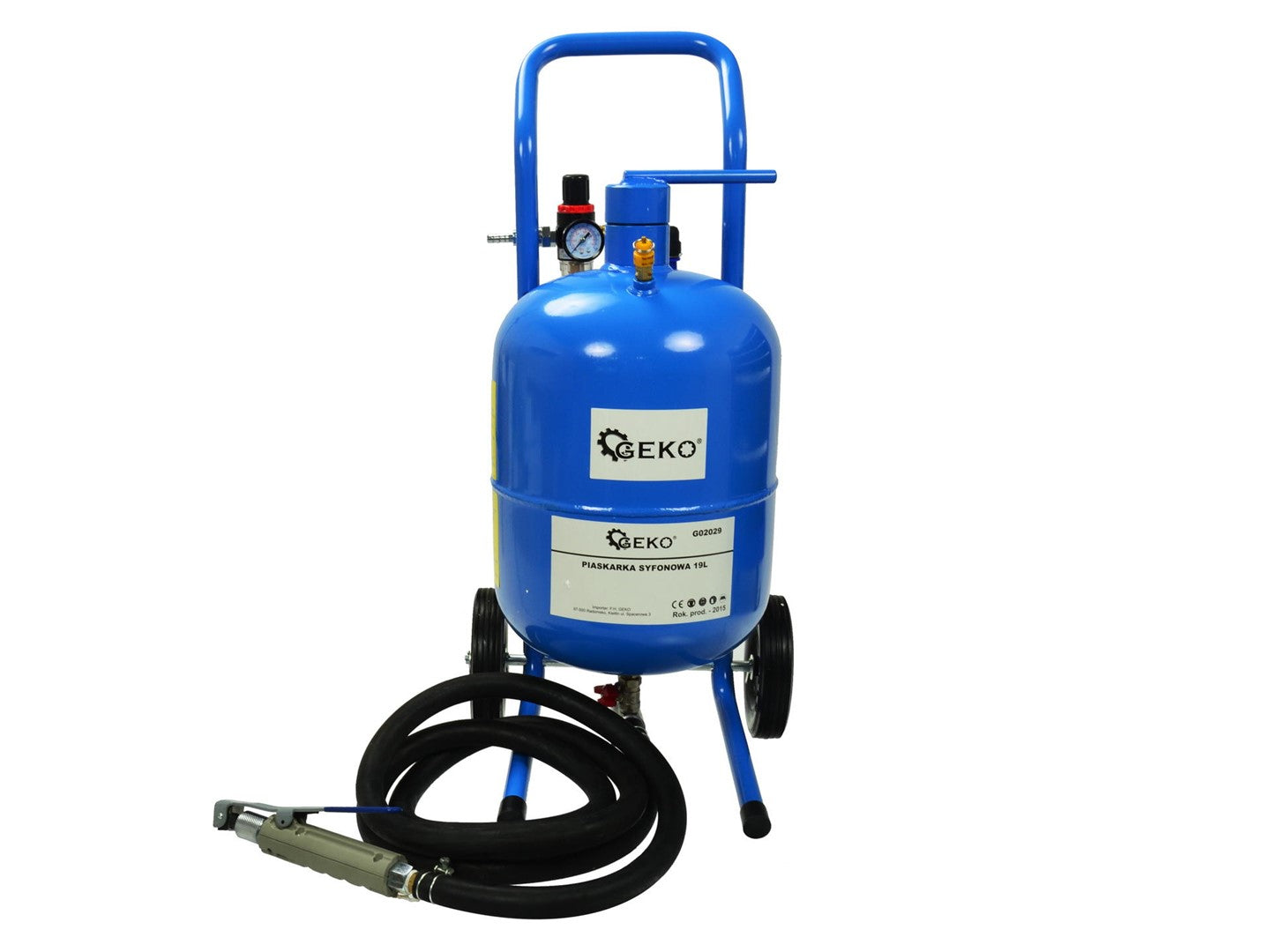 Mobilná exteriérová pieskovačka 19l Geko