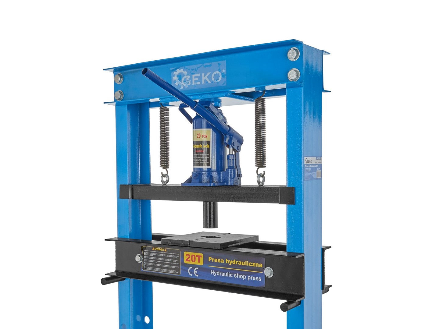 Stojanový lis 20t s fľaškovým zdvihákom Geko