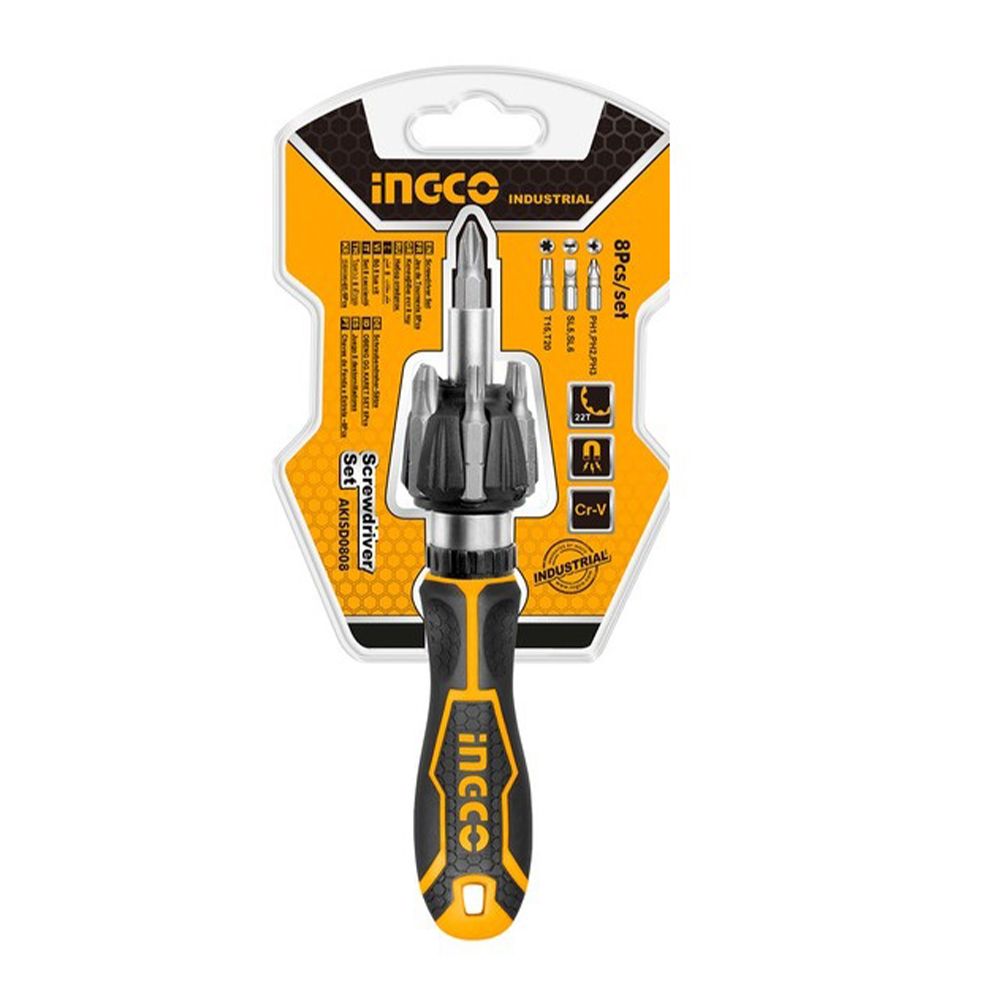 Skrutkovač s račňou 7 kusov ingco