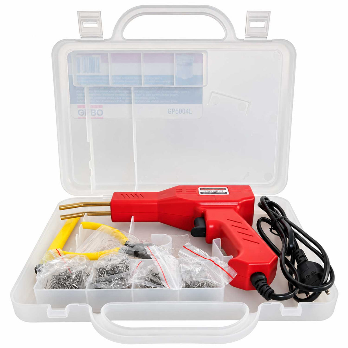 Zváračka - spájkovačka na plast 50W, s 200 sponkami Gebo Tools