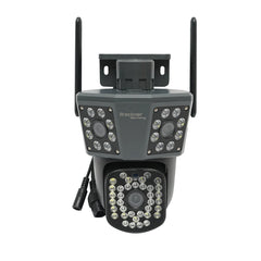 Bezpečnostná kamera s 3 šošovkami, 3 objektívy 6 MP, Wifi 2.4GHz, otočenie 360 stupňov PTZ s pohybovým senzorom, alarmom, detekciou osôb a aplikáciou IPC360 Home