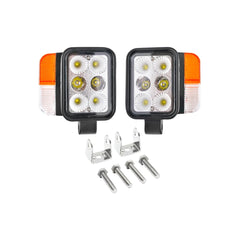 LED svetlomety na traktor, univerzálne, 10-80V, teplota 6000K, LED obrysové svetlá 3W a LED smerovky 3W, Breckner Germany